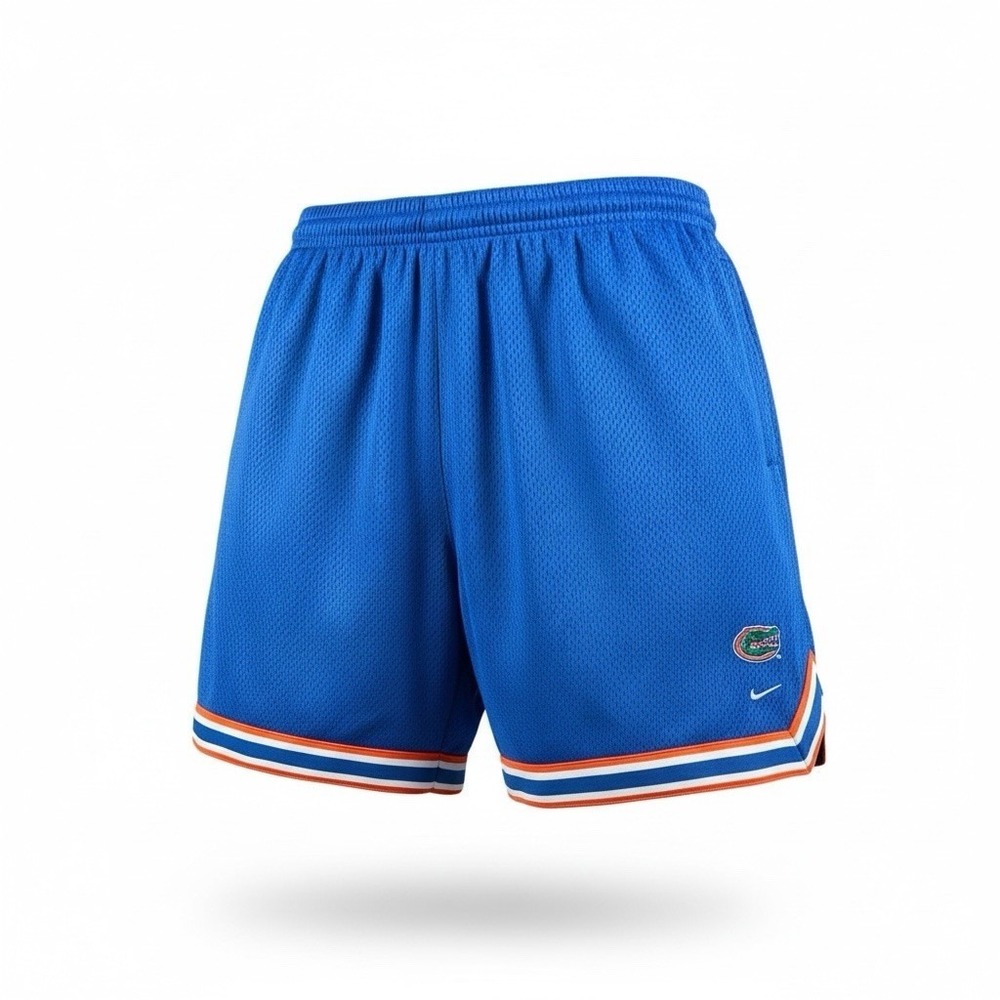 NIKE Florida Gators Girls Large 12 14 Blue Mesh Basketball Shorts‎ NCAA